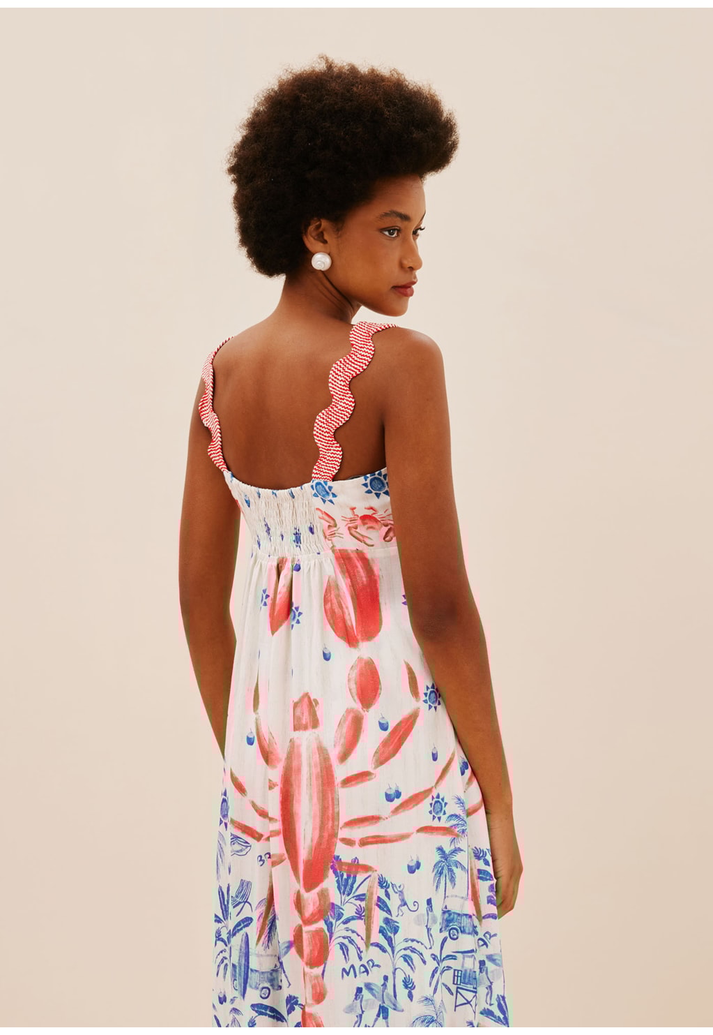 Veste Detalhe Alça Sianinha Estampada Icapui