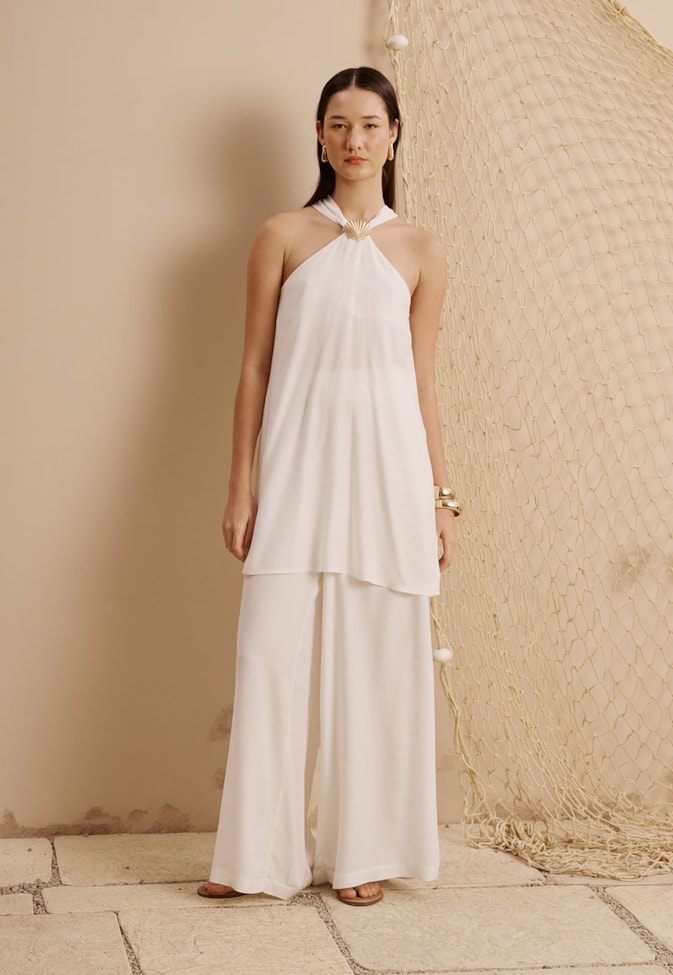 Veste Detalhe Concha Dourada