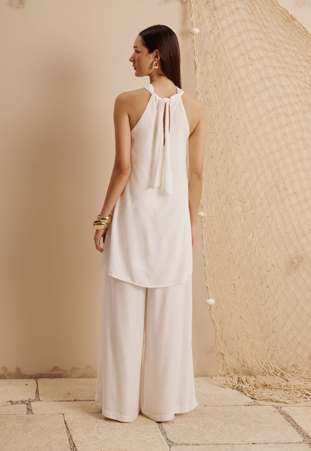 Veste Detalhe Concha Dourada