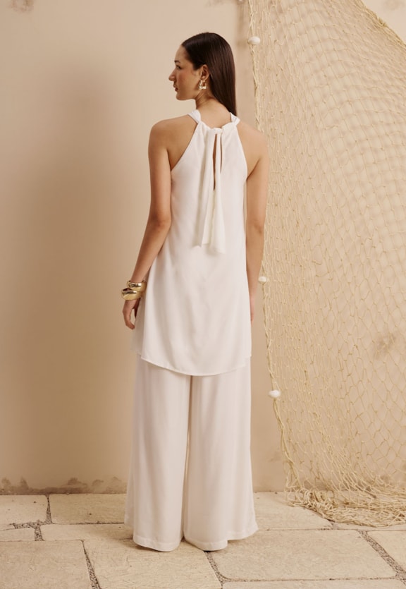 Veste Detalhe Concha Dourada Vista Traseira