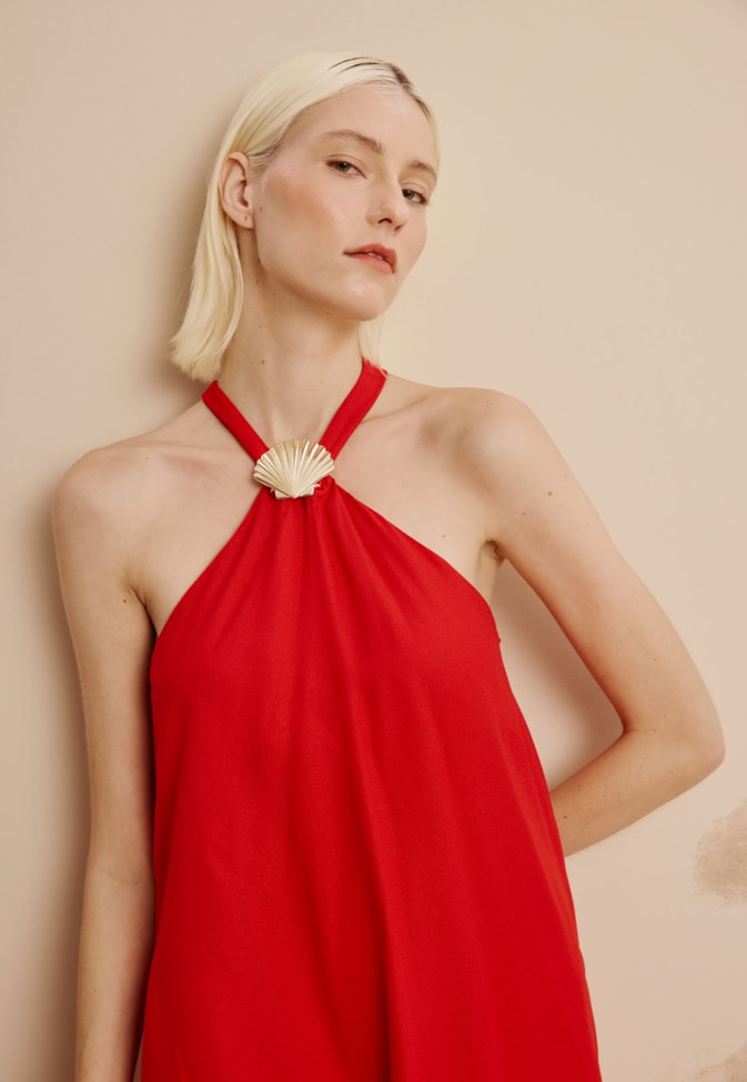 Veste Detalhe Concha Dourada