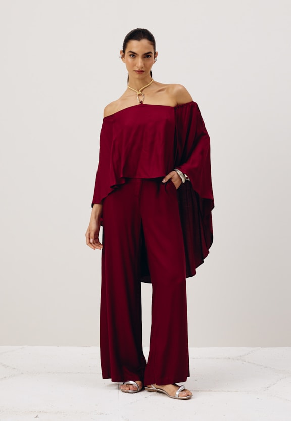 Veste em Cascata com Corda Vista Frontal