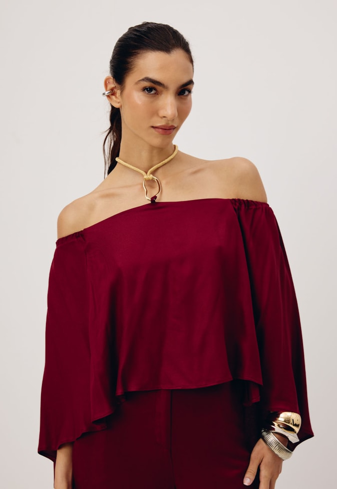 Veste em Cascata com Corda