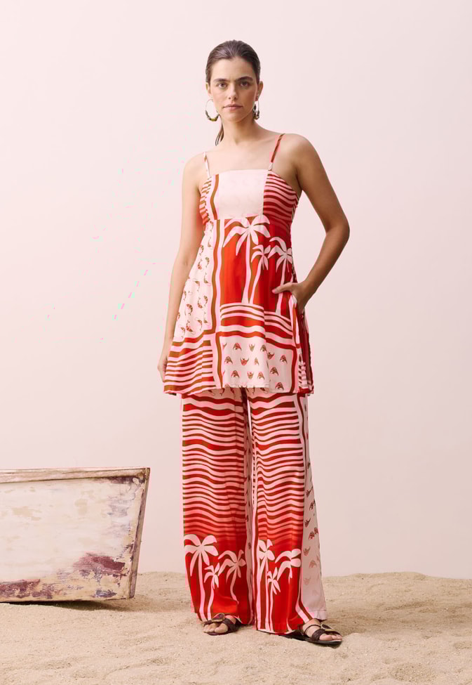 Veste Fendas Laterais Estampado Alter do Chão