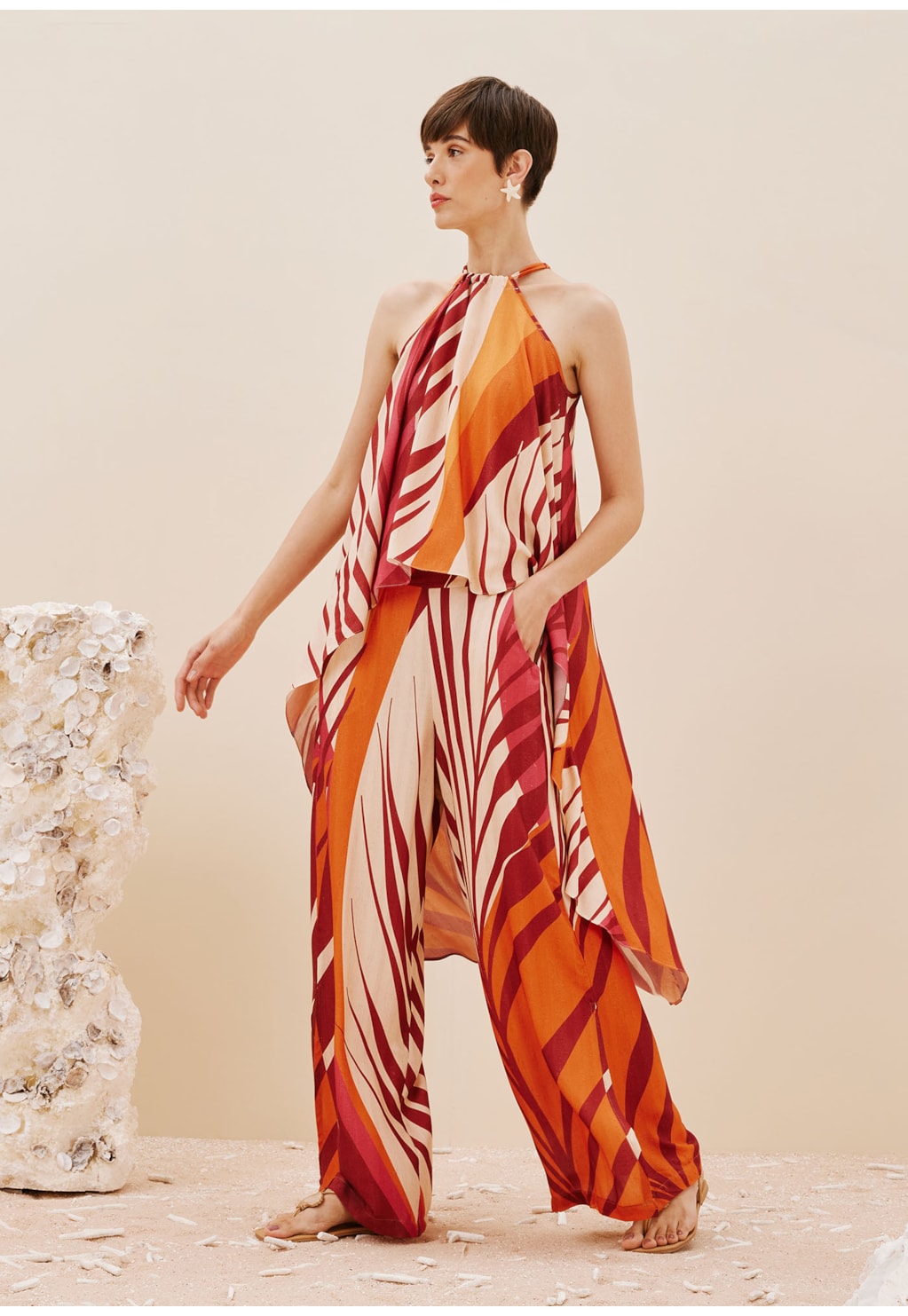 Veste Mullet Estampada Palm