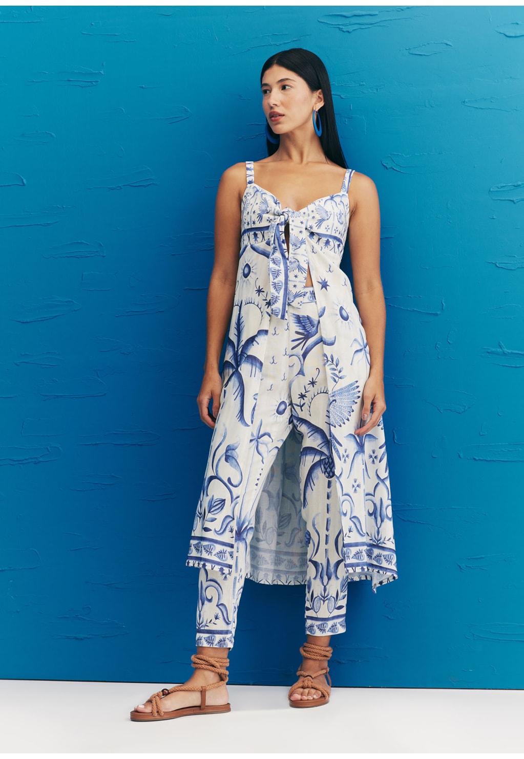 Veste Nó Busto Estampada Noronha