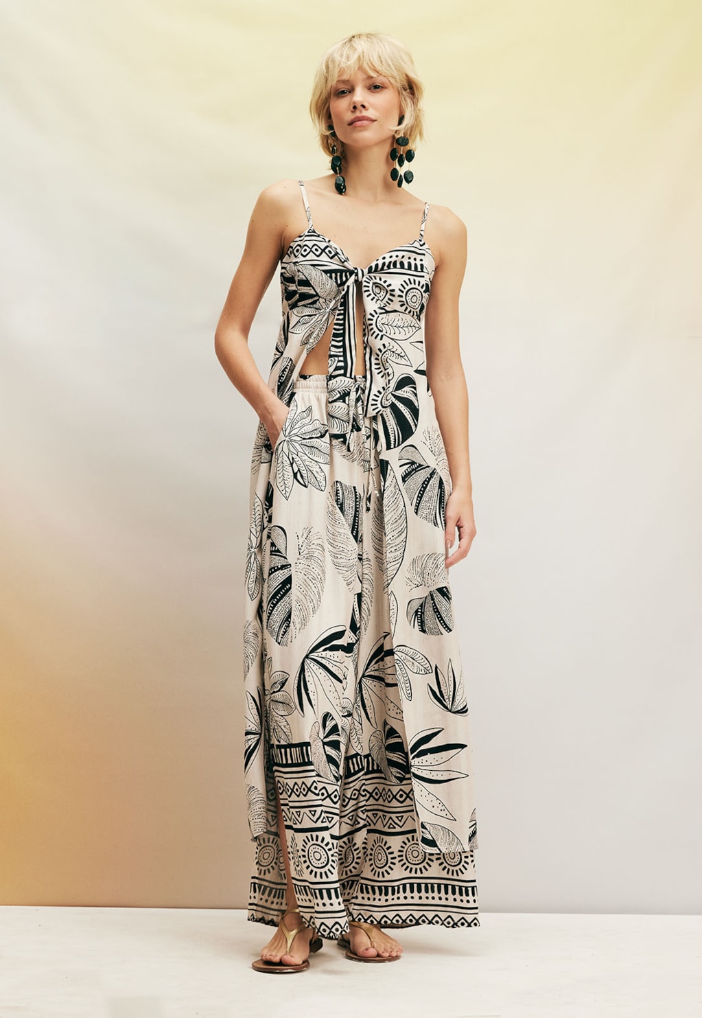 Veste Nó Busto Estampado Timbó