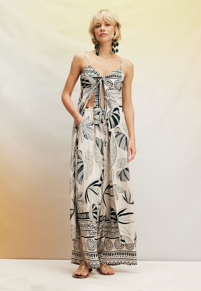 Veste Nó Busto Estampado Timbó