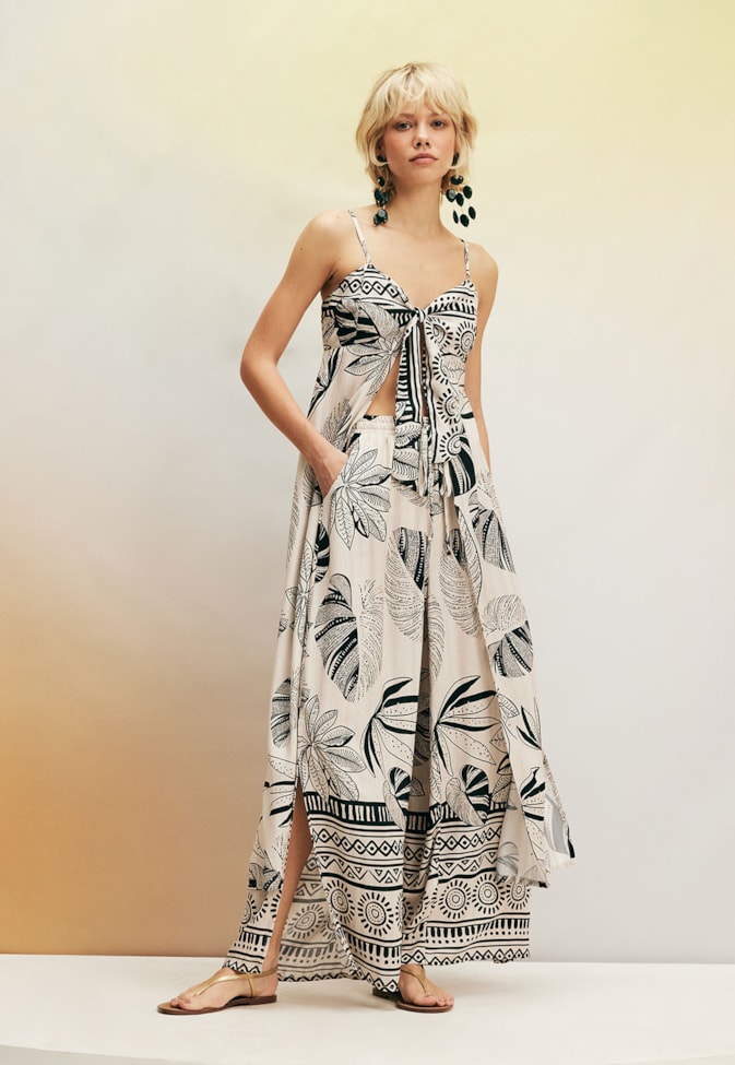 Veste Nó Busto Estampado Timbó