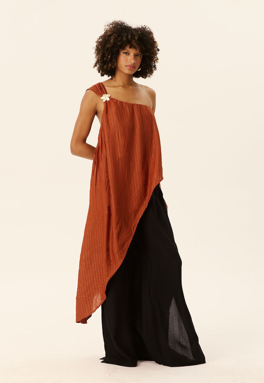 Veste Ponta Detalhe Flor