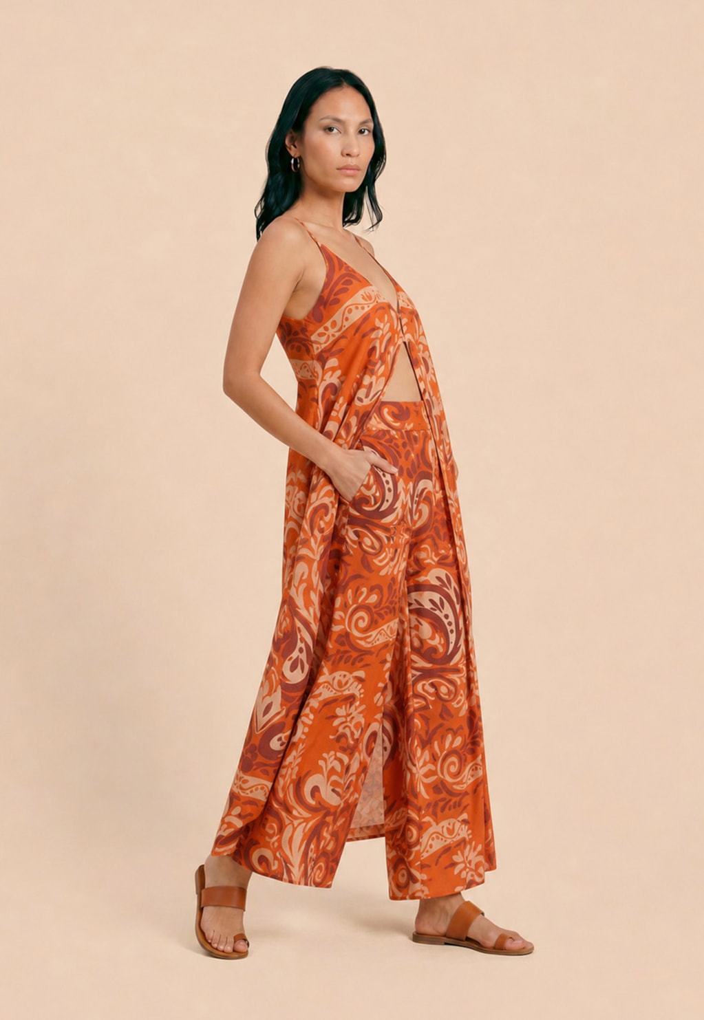 Veste Pontas Estampada