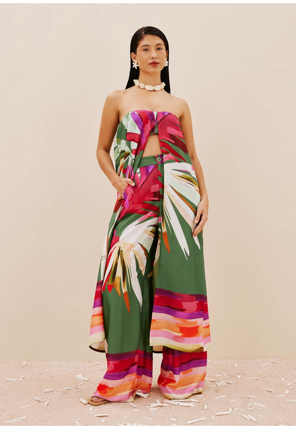 Veste Tomara Que Caia Estampada Rafia