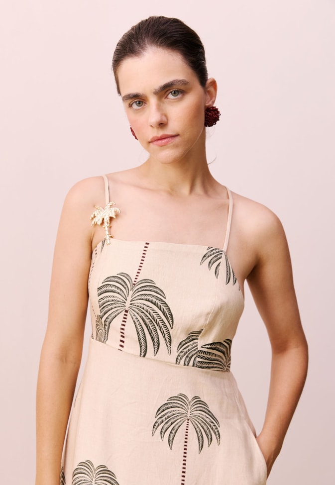 Vestido Alça Estampado Marabá