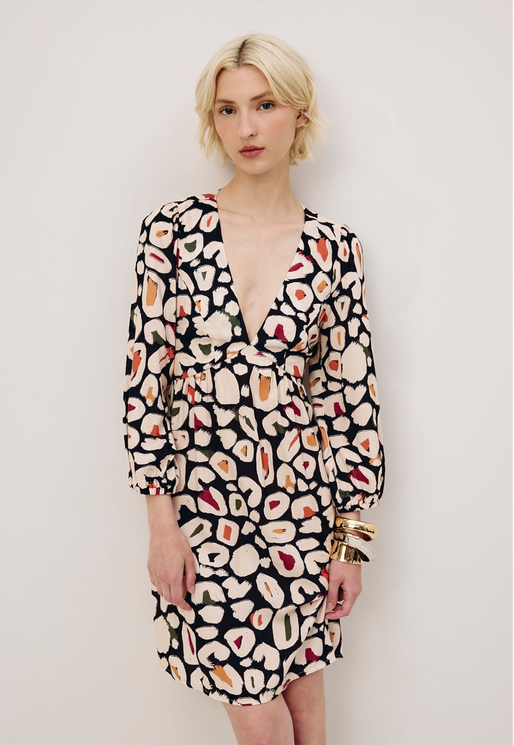 Vestido Amarração Estampado Onza