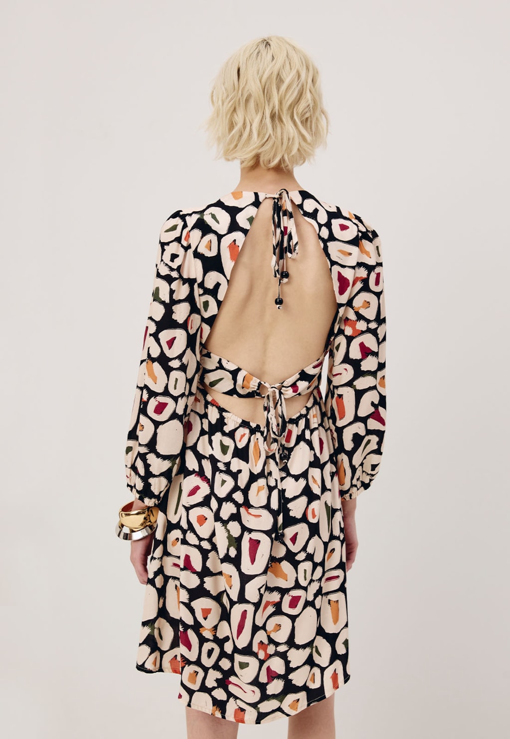 Vestido Amarração Estampado Onza