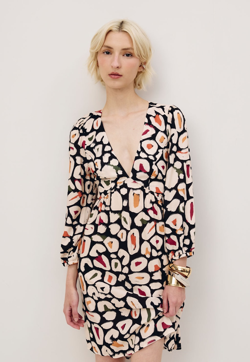 Vestido Amarração Estampado Onza