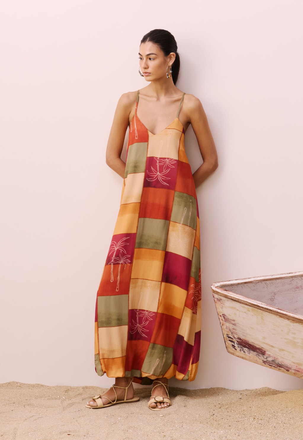 Vestido Balonê Estampado Encontro das Águas