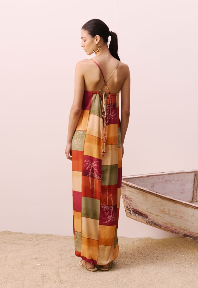 Vestido Balonê Estampado Encontro das Águas