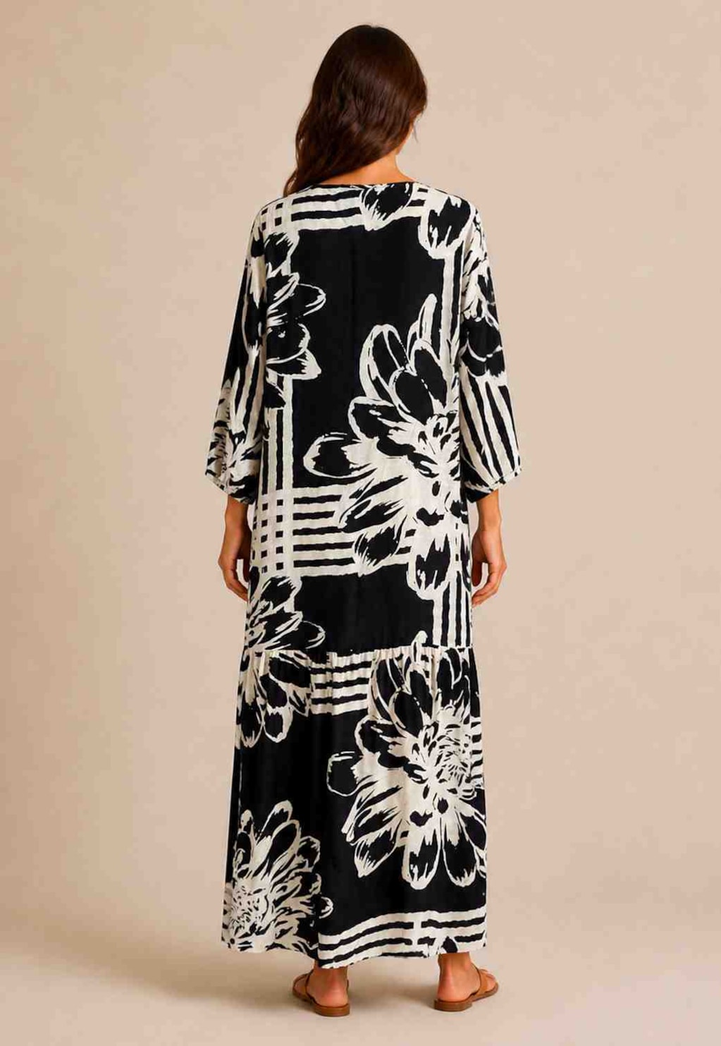 Vestido Bata Longo Estampado