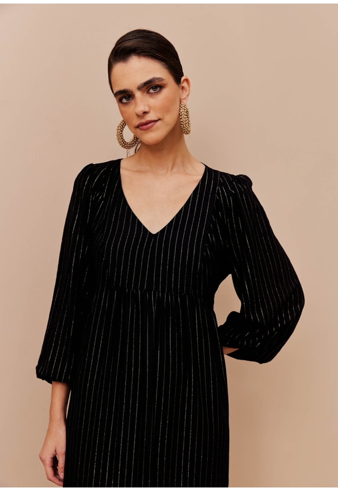 Vestido Bata Manga Ampla