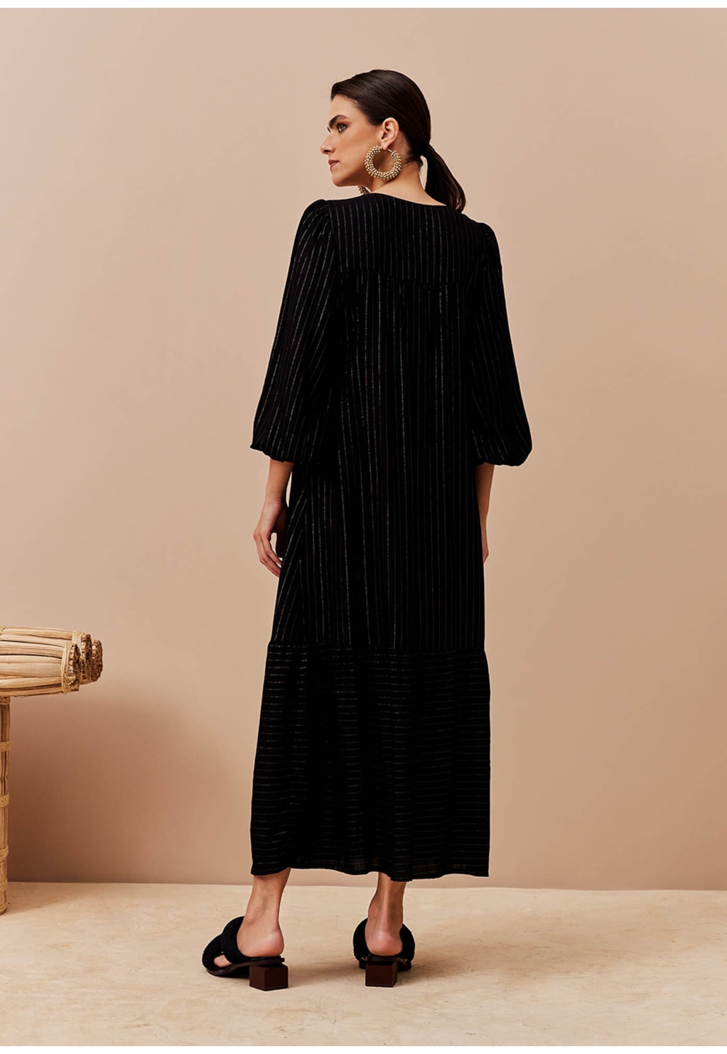 Vestido Bata Manga Ampla