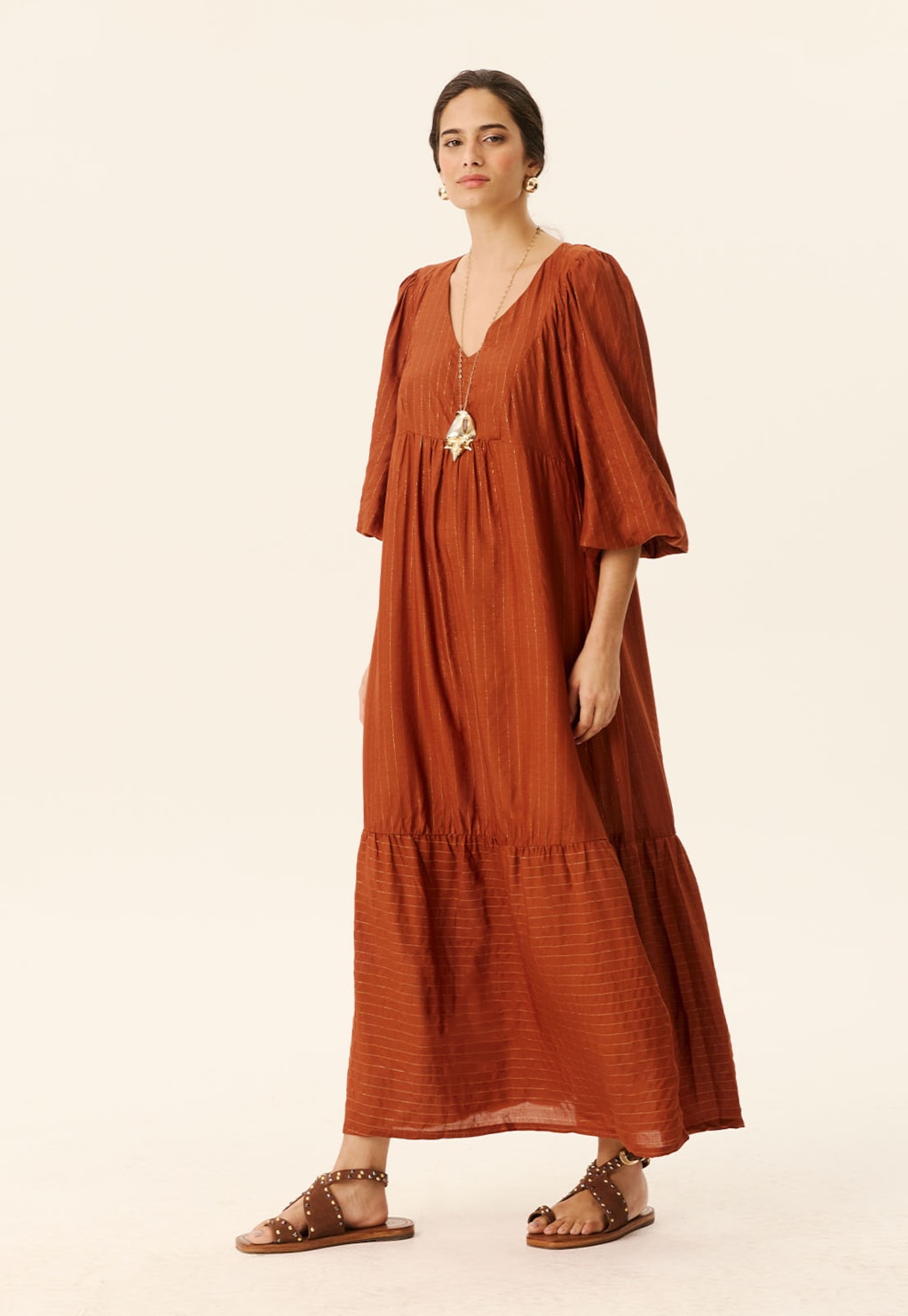 Vestido Bata Manga Ampla