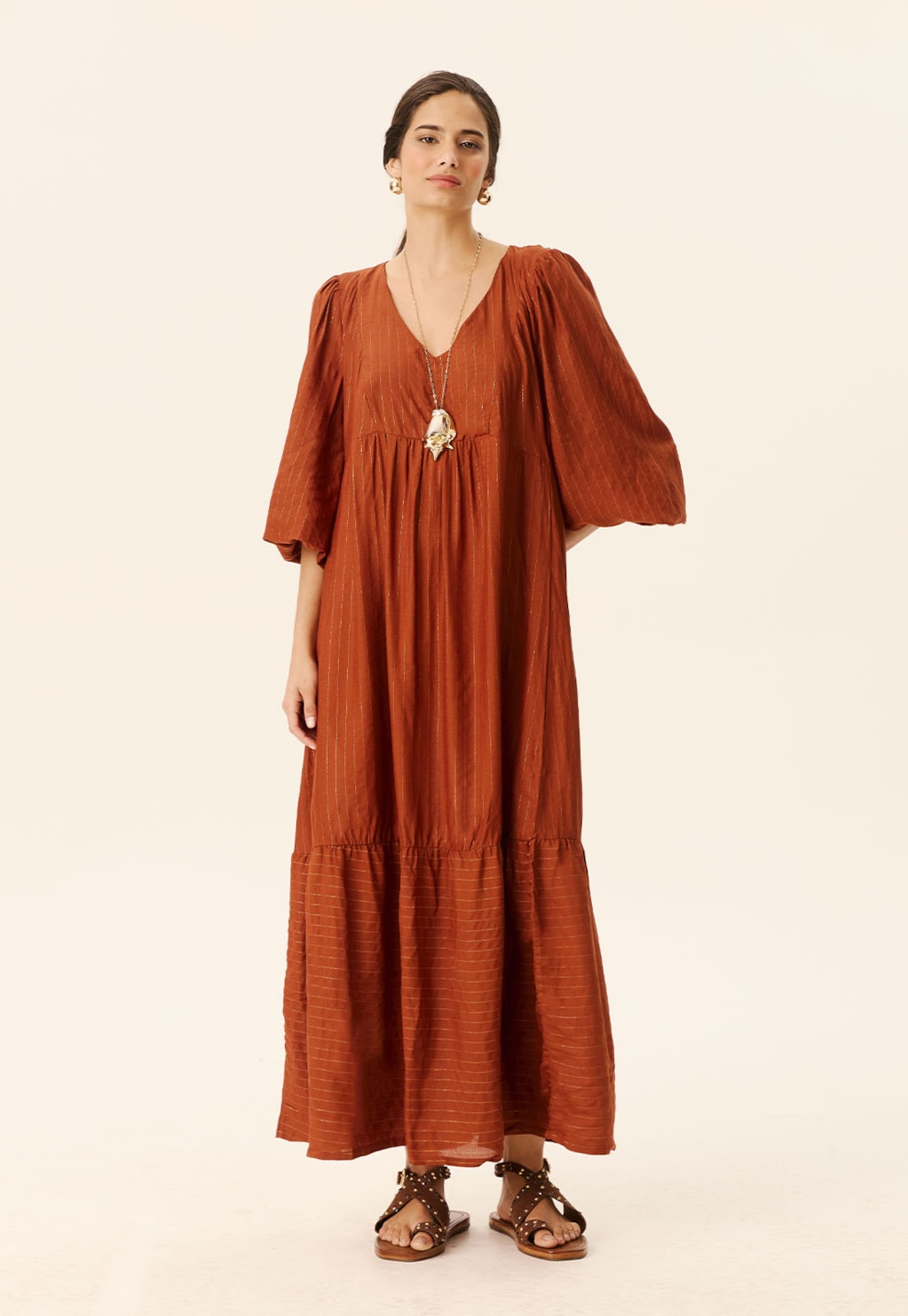 Vestido Bata Manga Ampla