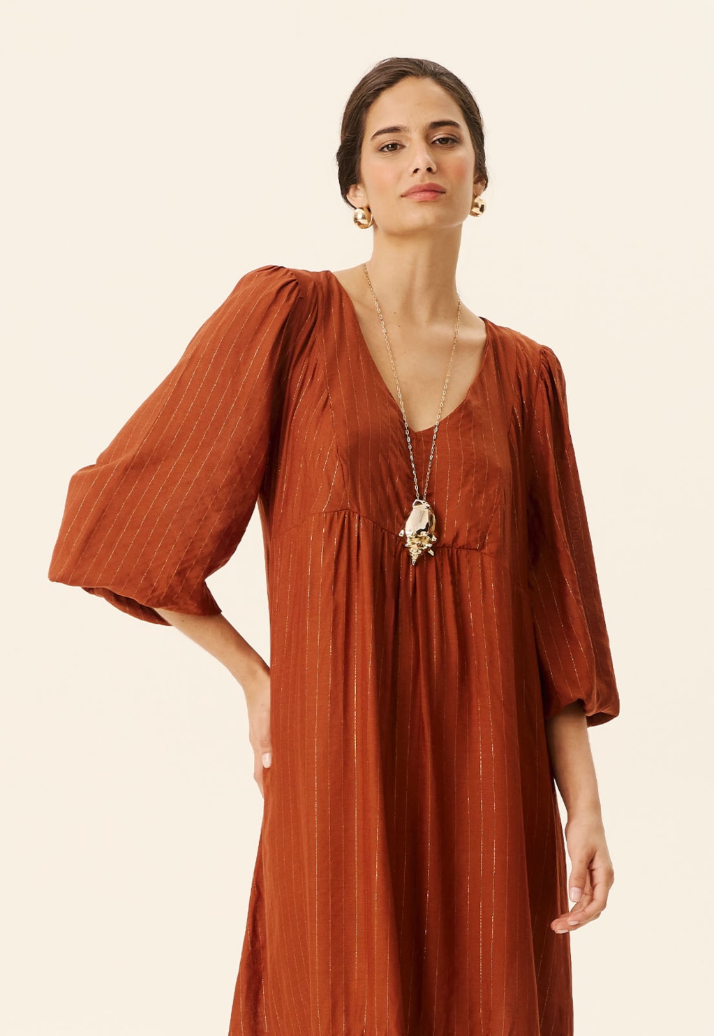 Vestido Bata Manga Ampla