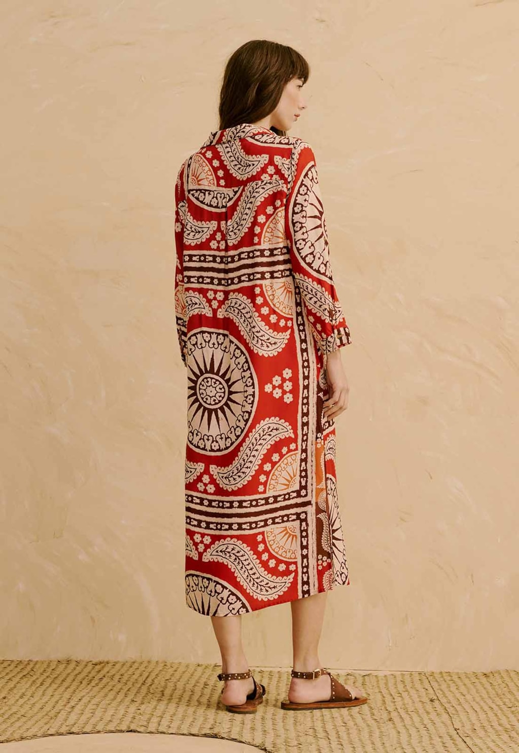 Vestido Chemise Estampado Incaica