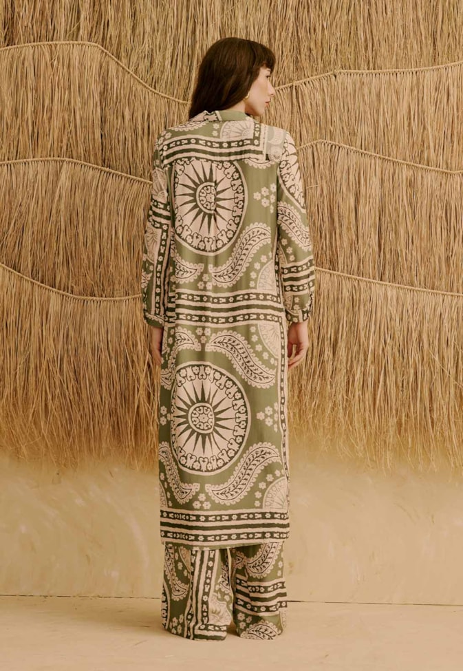 Vestido Chemise Estampado Incaica