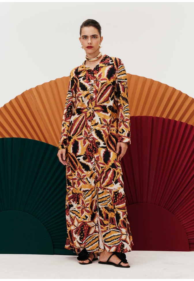 Vestido Chemise Estampado Lambada