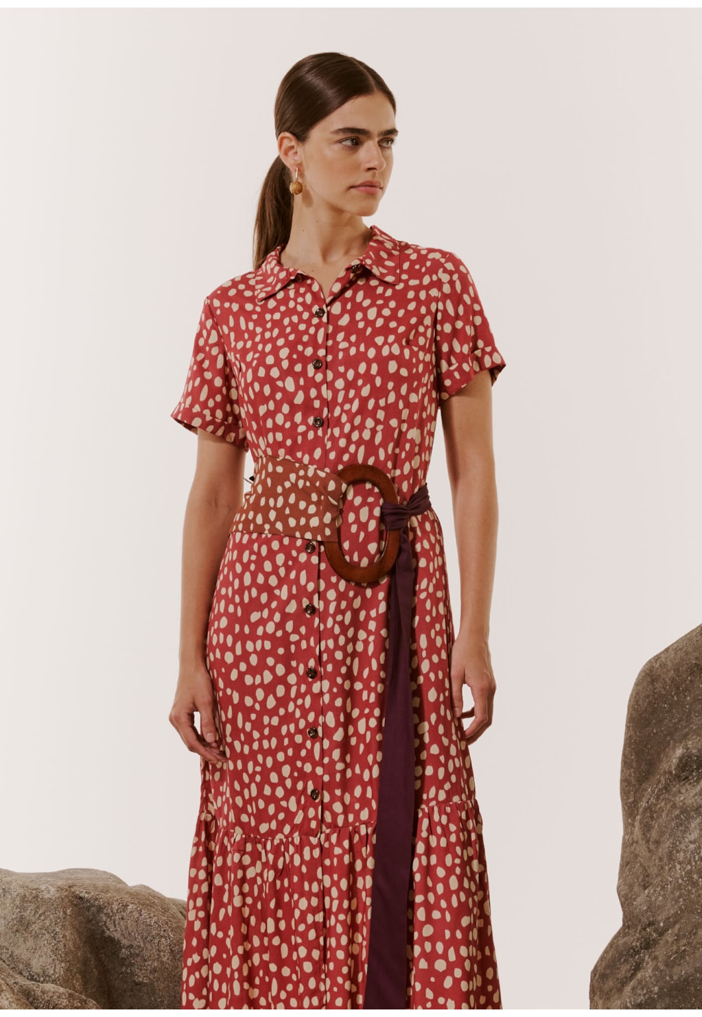 Vestido Chemise Estampado Pampa