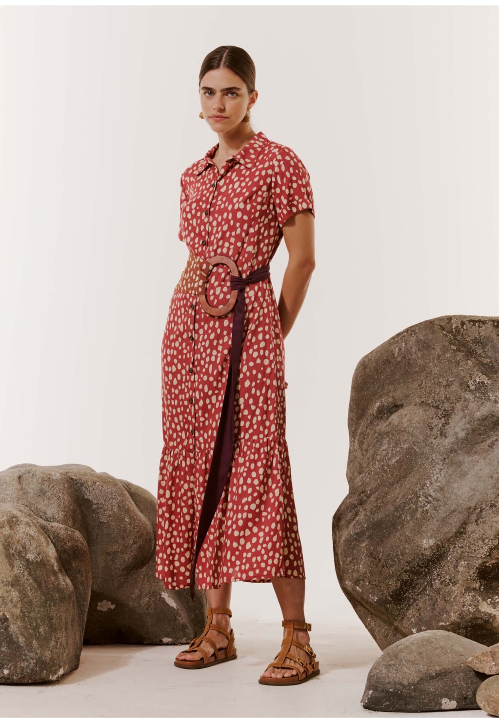 Vestido Chemise Estampado Pampa