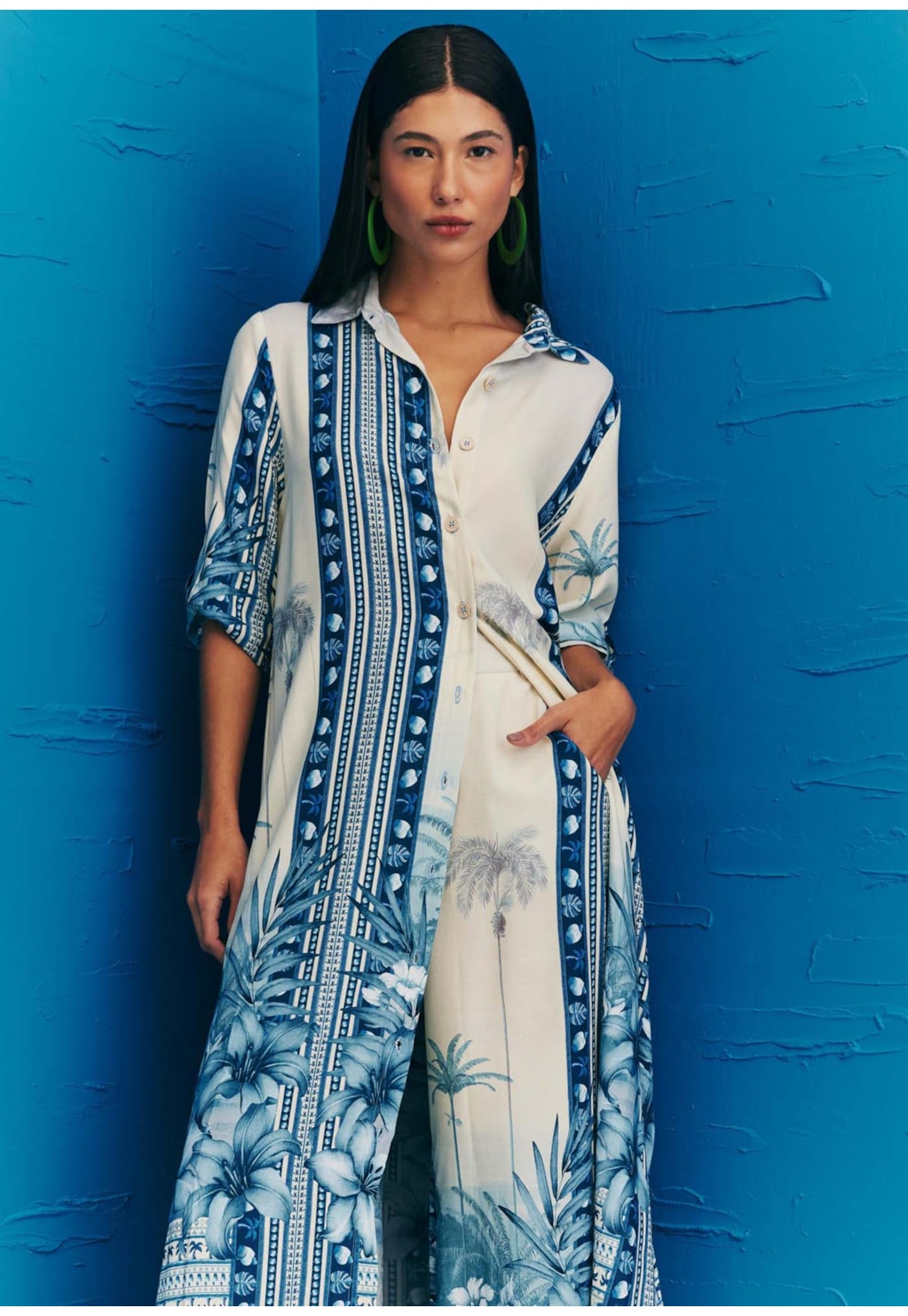 Vestido Chemise Estampado San Andreas