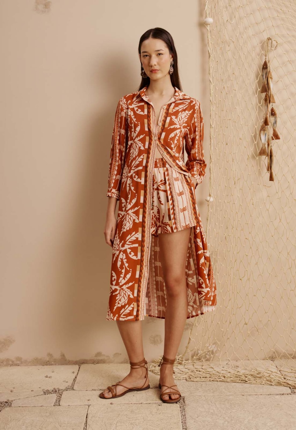 Vestido Chemise Estampado Uruará