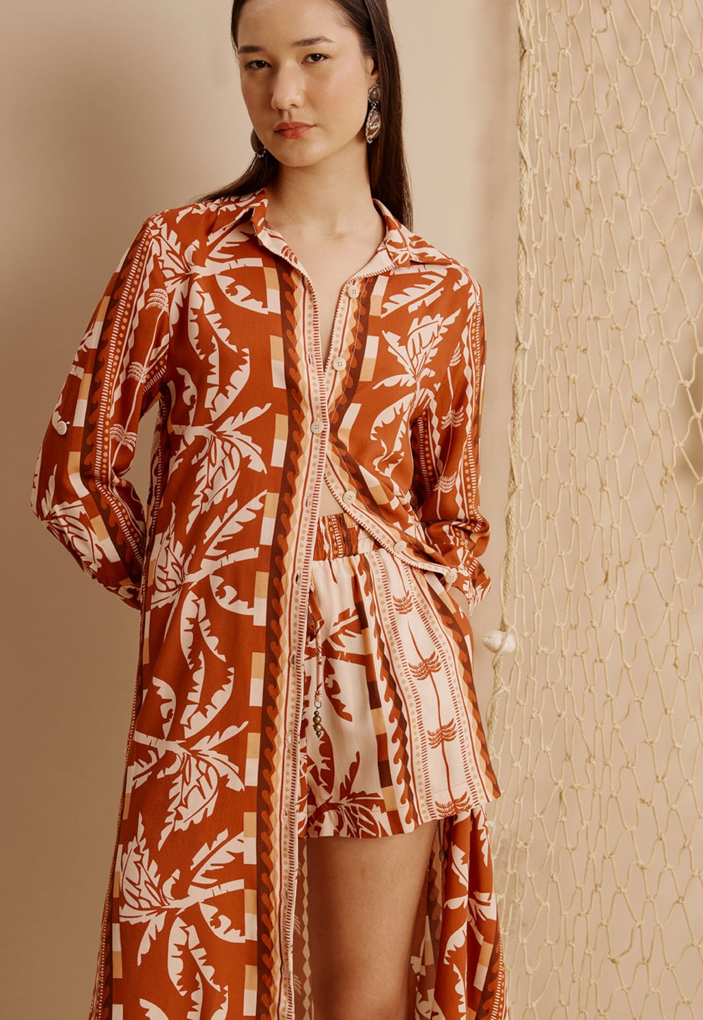 Vestido Chemise Estampado Uruará