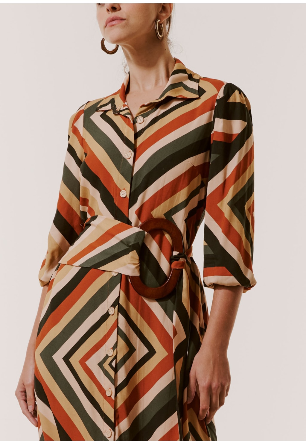 Vestido Chemise Maxi Midi Estampado Igarapés