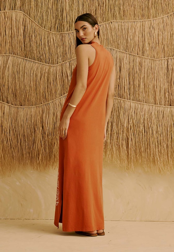 Vestido com Gola Alta Silk Cashmere