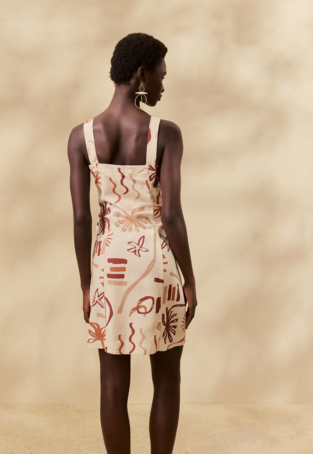 Vestido Curto Alfaiataria Estampado Rocca