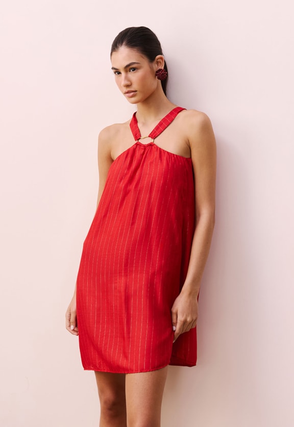 Vestido Curto Argola Orgânica Vista Frontal