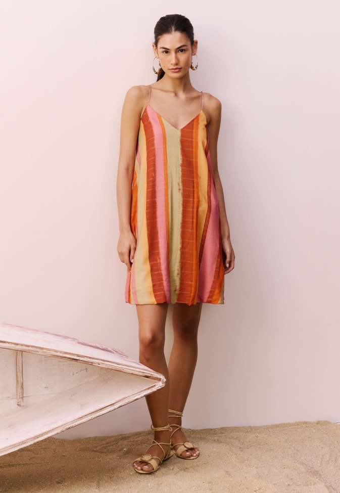 Vestido Curto Balonê Estampado Itaúba