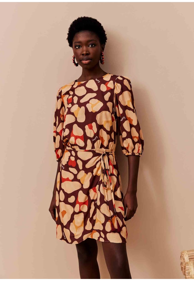 Vestido Curto Cachecouer Estampado Sami
