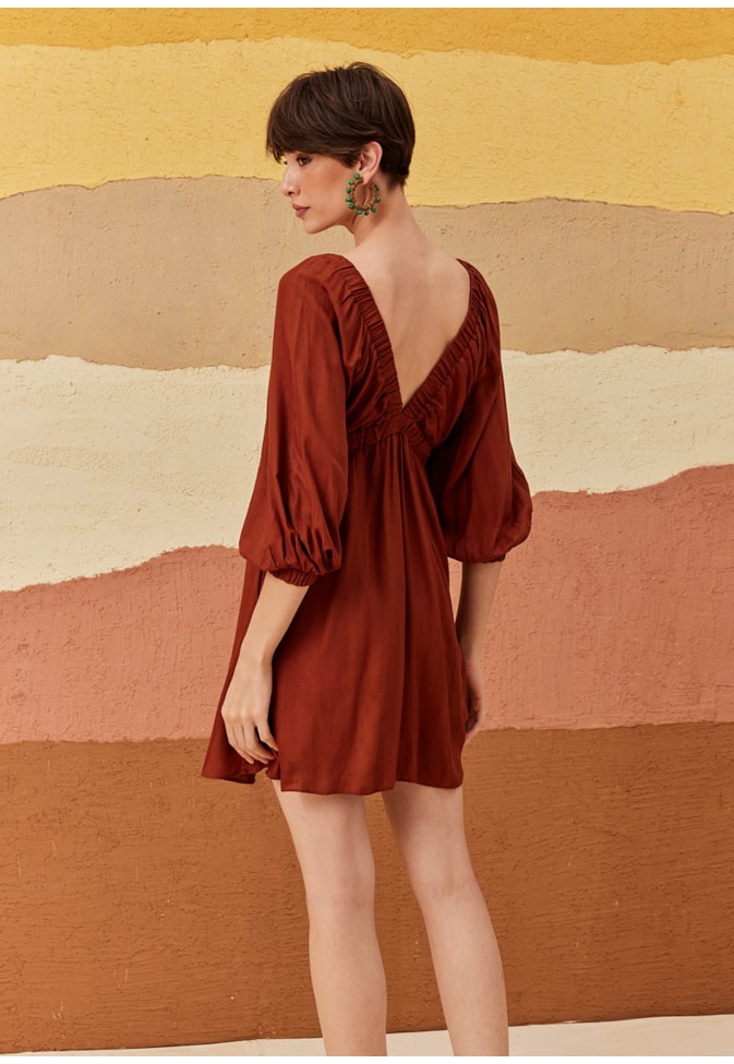 Vestido Curto com Pala Elástico