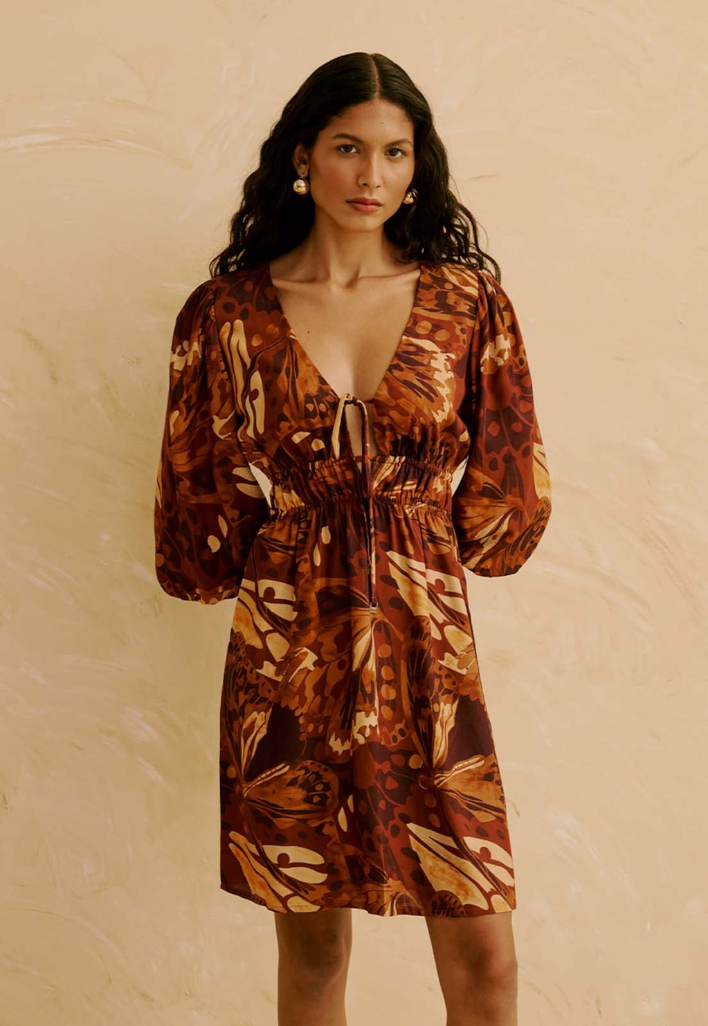 Vestido Curto Estampado Borbo Boho