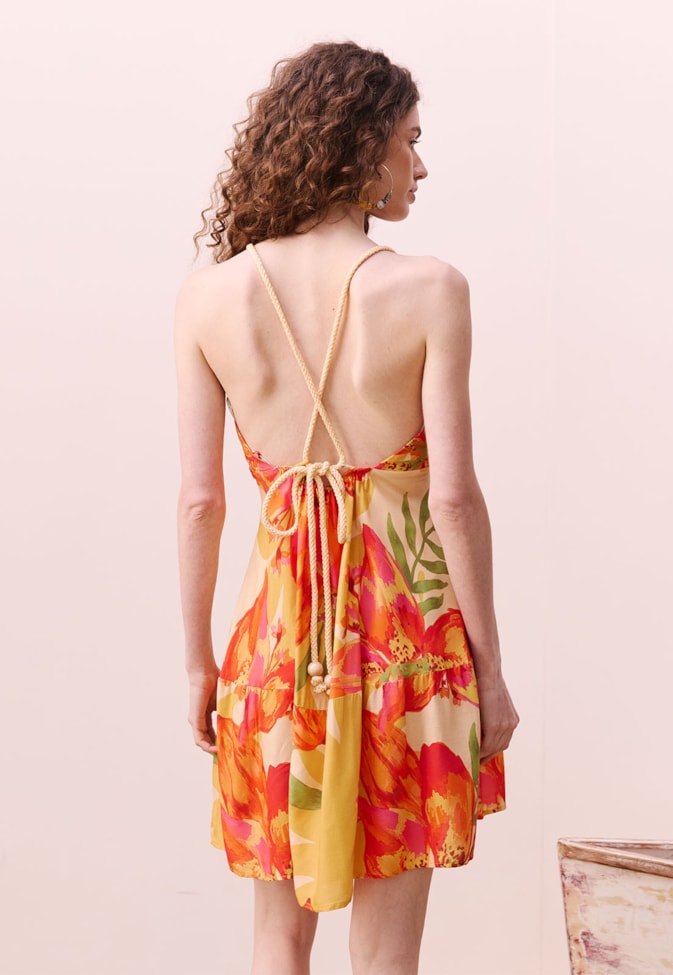 Vestido Curto Estampado Carimbó