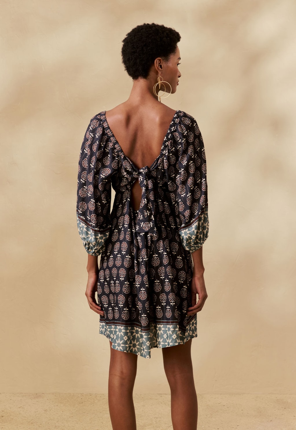 Vestido Curto Estampado Cielo Inca