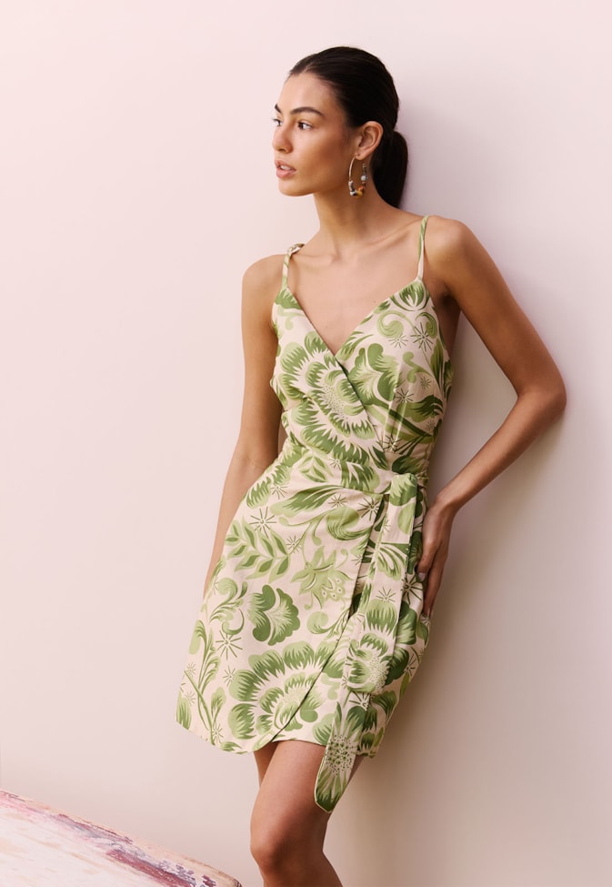 Vestido Curto Estampado Dois Amores