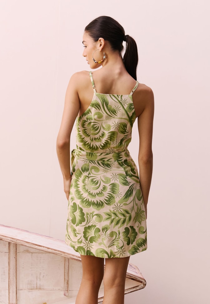 Vestido Curto Estampado Dois Amores