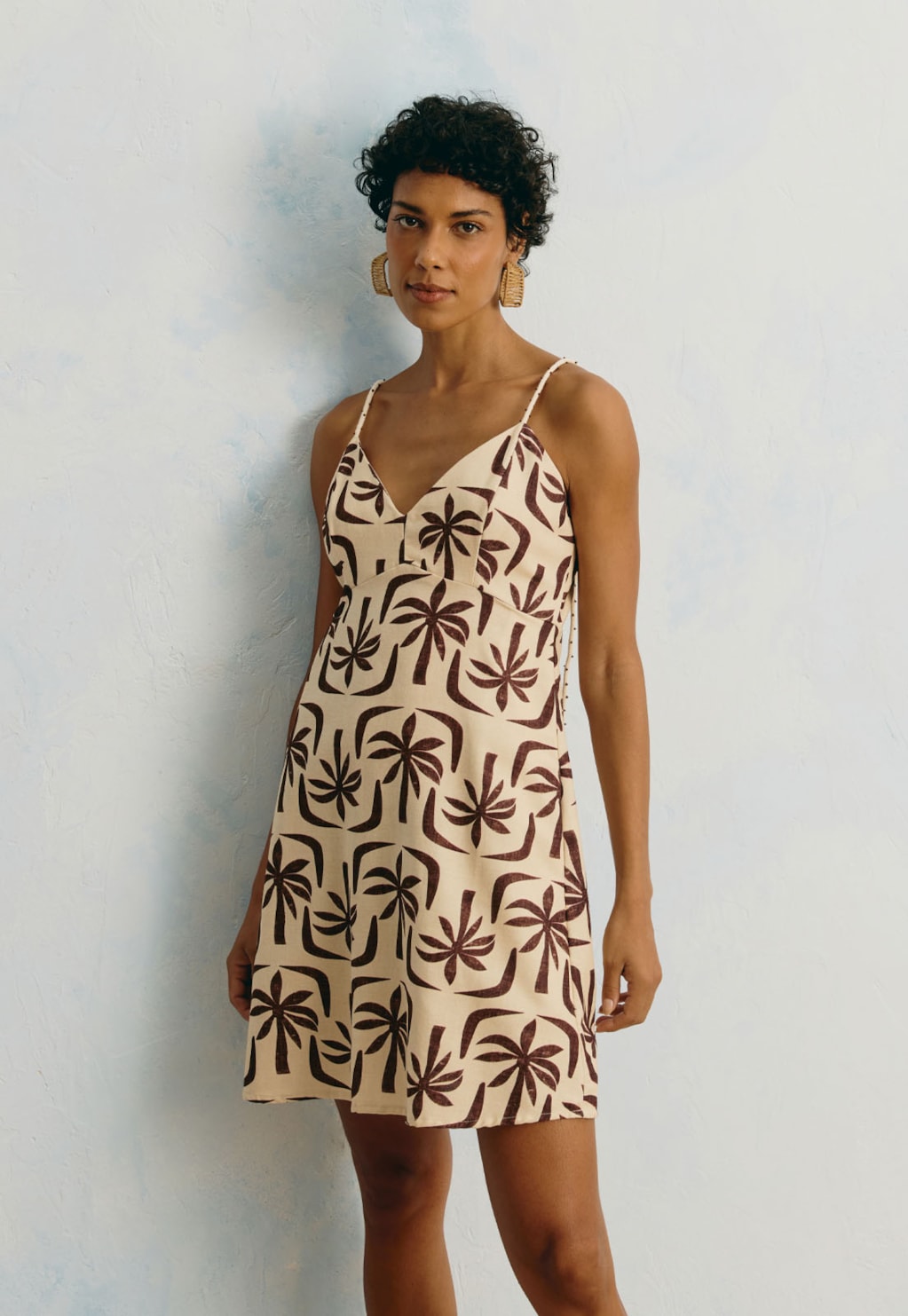 Vestido Curto Estampado Isla de Barú