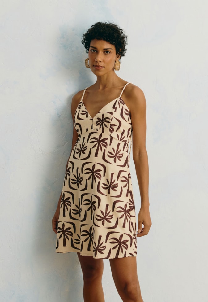 Vestido Curto Estampado Isla de Barú